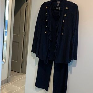 Chico’s Navy Travelers 3 piece outfit